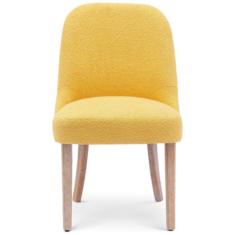 Boucle Polyester Upholstered Side Chair - Water/ Stain Resistant (Set of 2)