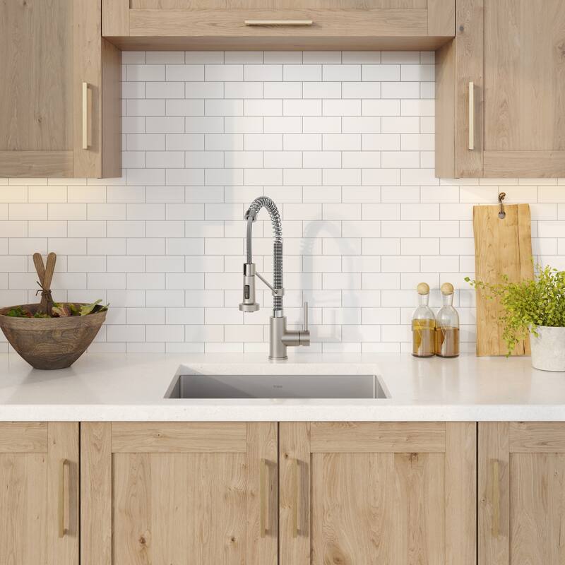 Kraus 3-in-1 Set Undermount Kitchen Sink, Pulldown Faucet, Dispenser