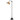 60W Tiffany downbridge floor lamp with adjustable shade - One Size