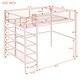preview thumbnail 51 of 52, Metal Loft Bed with Shelves, Workstation, Guardrail