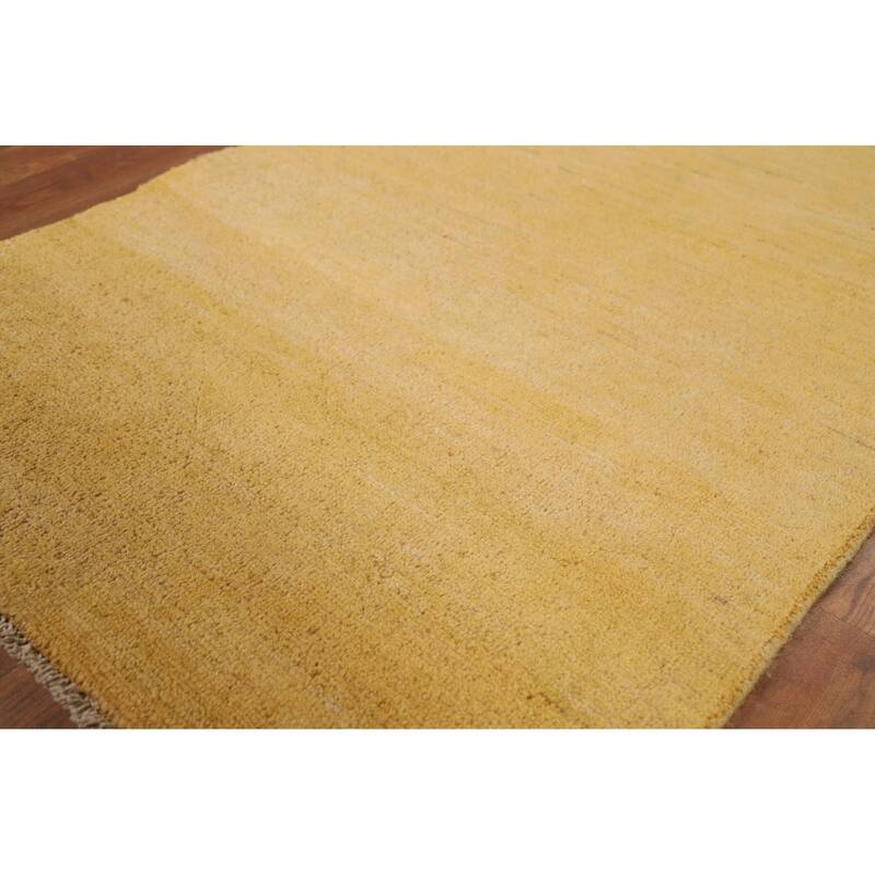 Gabbeh Modern Foyer Rug Hand-Knotted Contemporary Wool Carpet - 2'8"x 4'1"