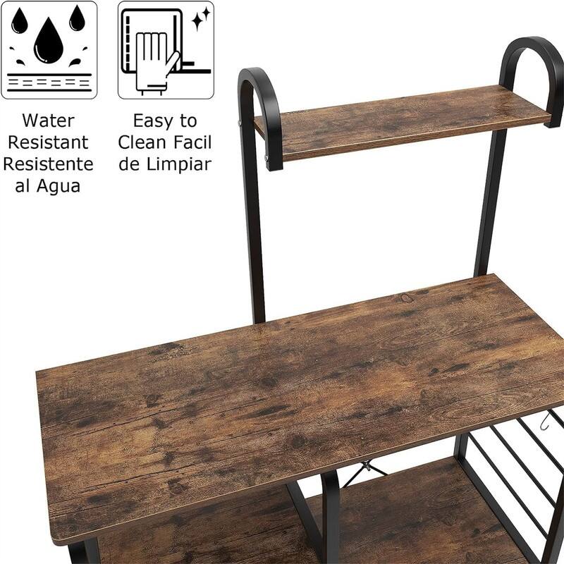 Stand Kitchen Cart - 16.54"D x 35.43"W x 51.18"H