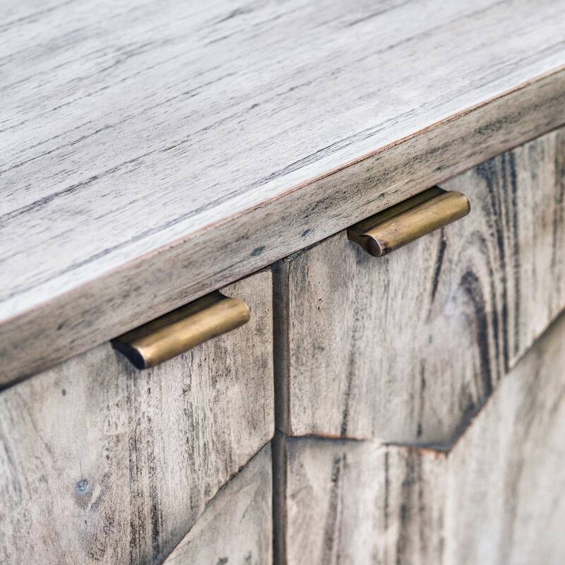 Uttermost Catori 34 Inch Wide Mahogany Wood Cabinet with Adjustable