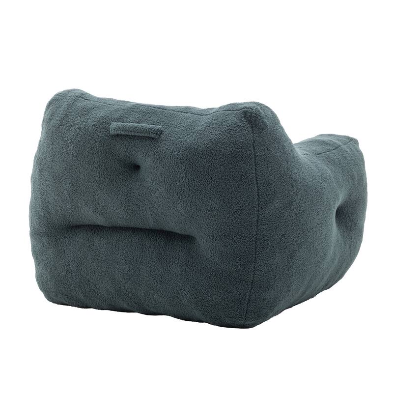 Teddy Fabric Bean Bag Chair, High Density Foam Bean Bag Sofa, Comfy Fluffy Lazy Sofa Chair Living Room, Bedroom