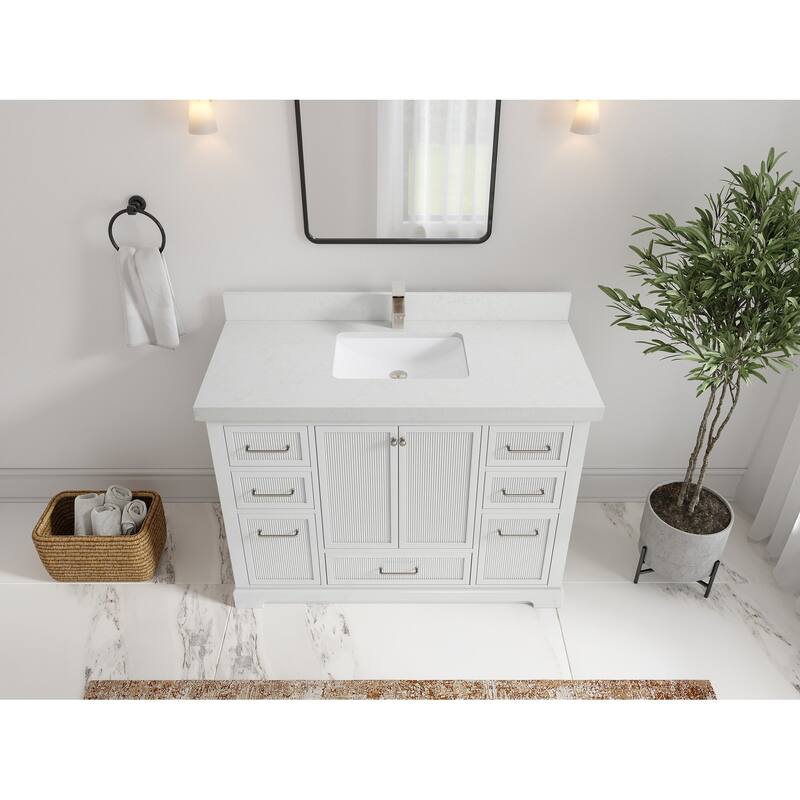 Willow Collections 48 in. W x 22 in. D Alys Single Sink Bathroom Vanity with Countertop