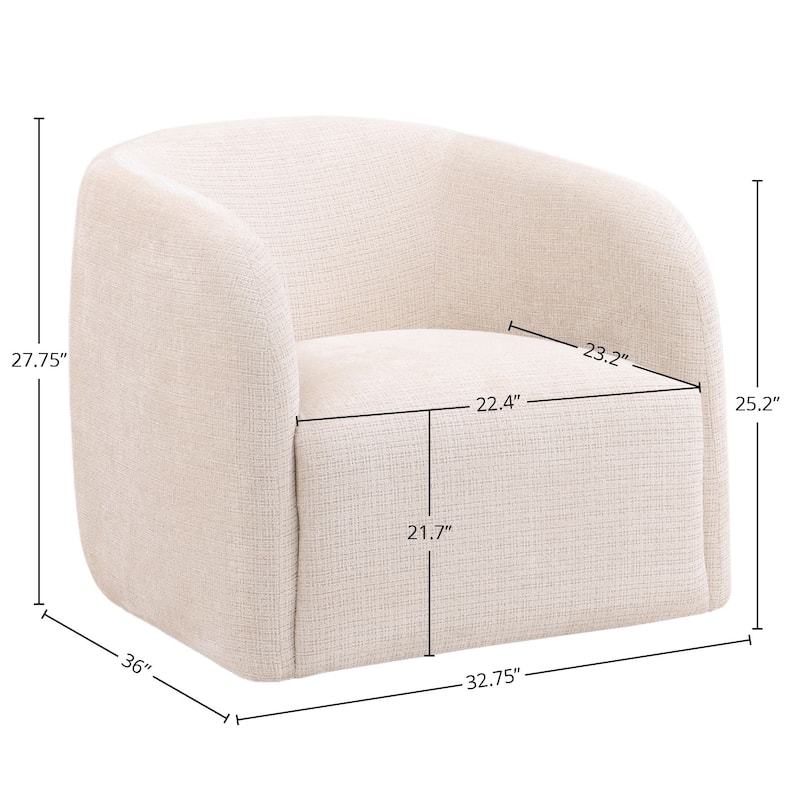 Nicholas Upholstered Occasional Chair, Cream