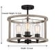 preview thumbnail 11 of 35, Acroma 3 - Light Semi Flush Mount Lights-UL - N/A