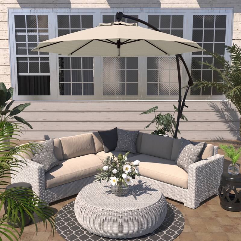 Okracoke 9ft Rotating Aluminum Umbrella by Havenside Home