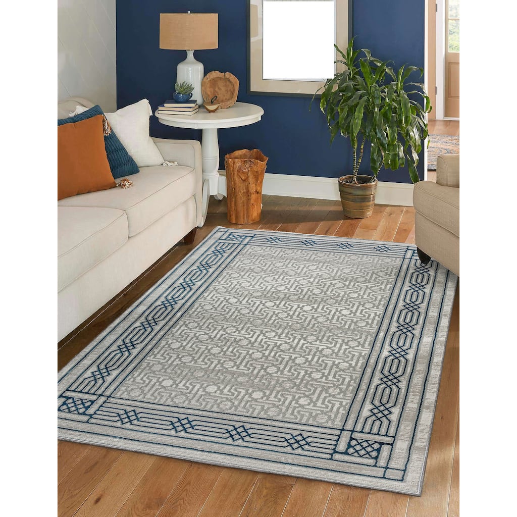 Admire Home Living Sognatore 1231 Transitional Bordered Area Rug