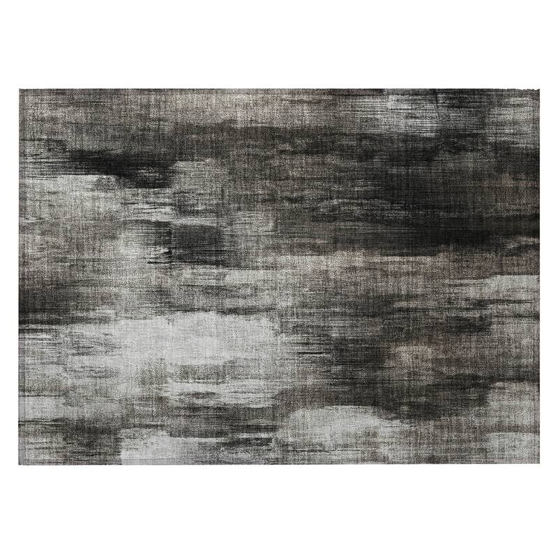 Hara Artistic Abstract Weather Resistant Blended Style Outdoor Rug