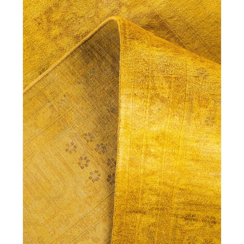 Overdyed One-of-a-Kind Hand-Knotted Area Rug - Yellow - 8' 2" x 10' 4"