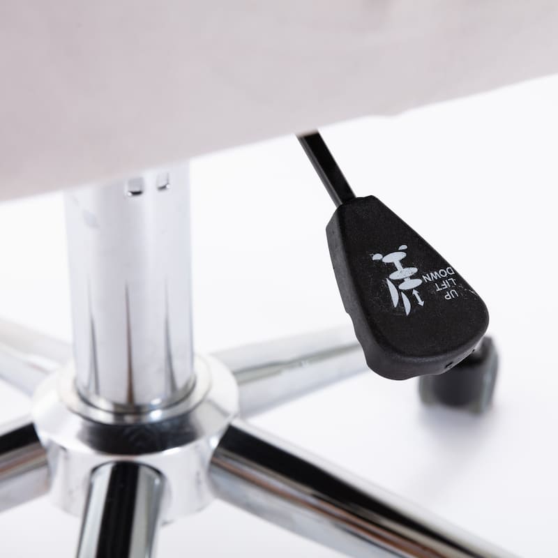 Corvus Hernals Velvet Tufted Adjustable Swivel Home Office Chair