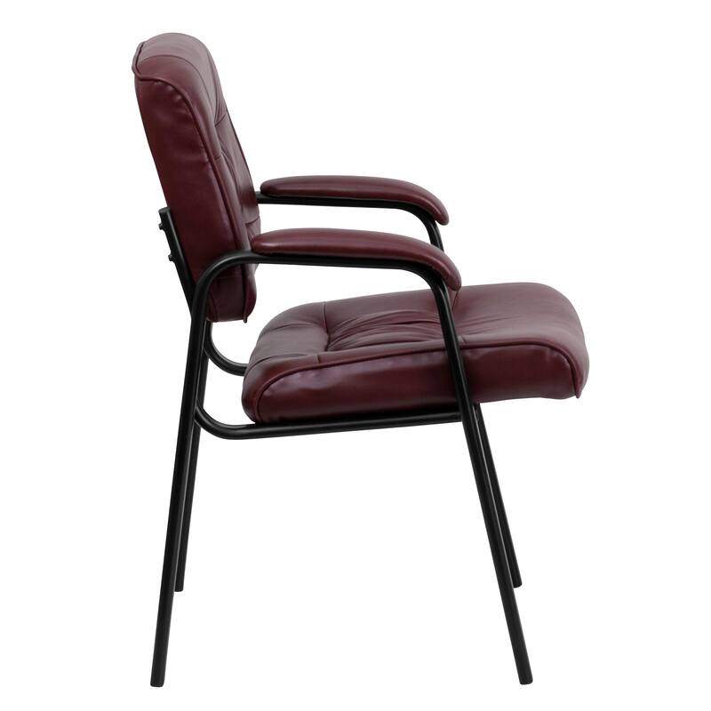 Upholstered Tufted Executive Reception Chair with Padded Arms - 23.25"W x 26"D x 36"H