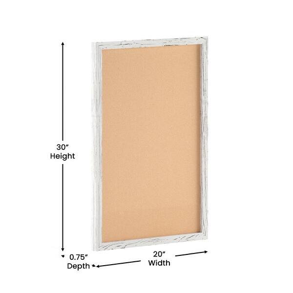 dimension image slide 2 of 6, Commercial Wall Mount Cork Board with Wooden Push Pins