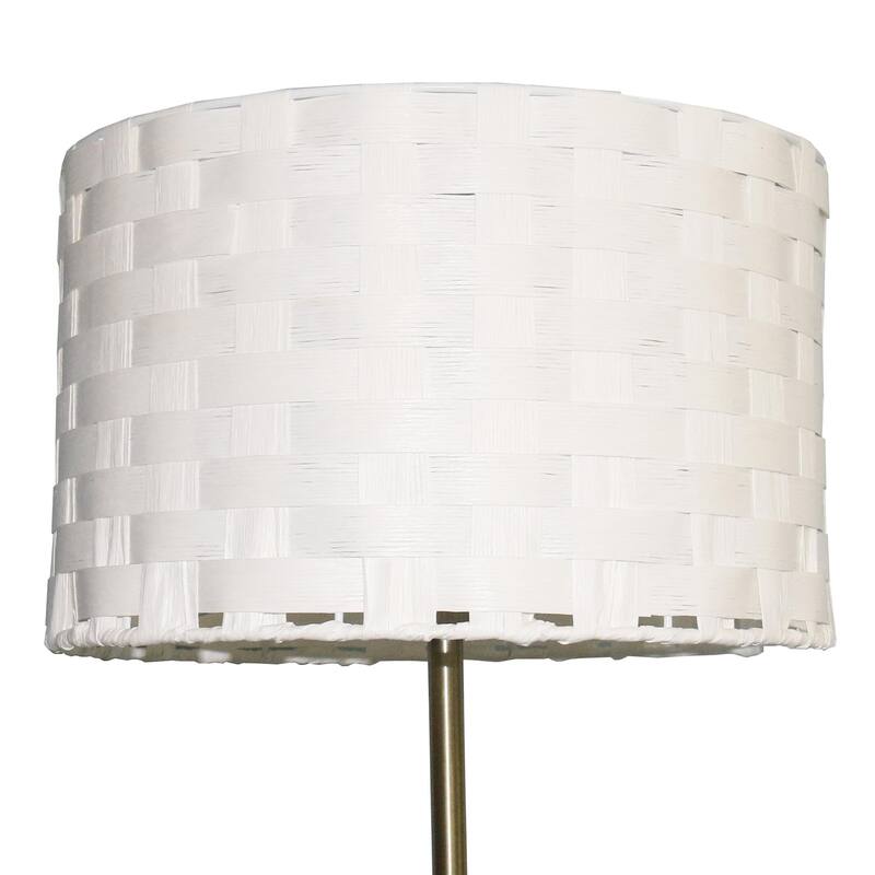 Minimalist Floor Lamp with Neutral Shade Skinny Standing Lamps - Gold