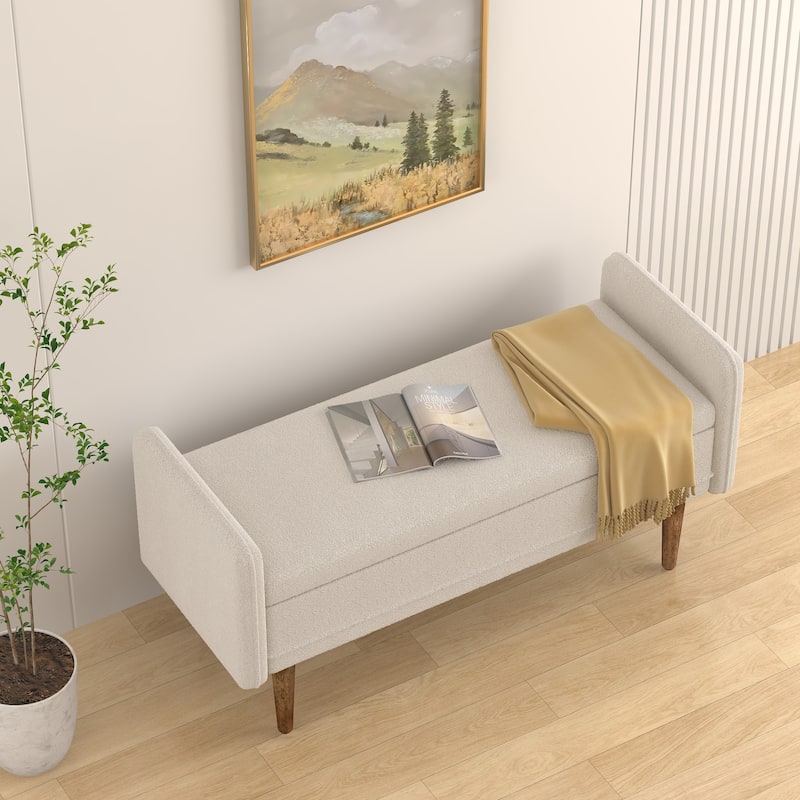 Teddy velvet storage stool, ,with storage space