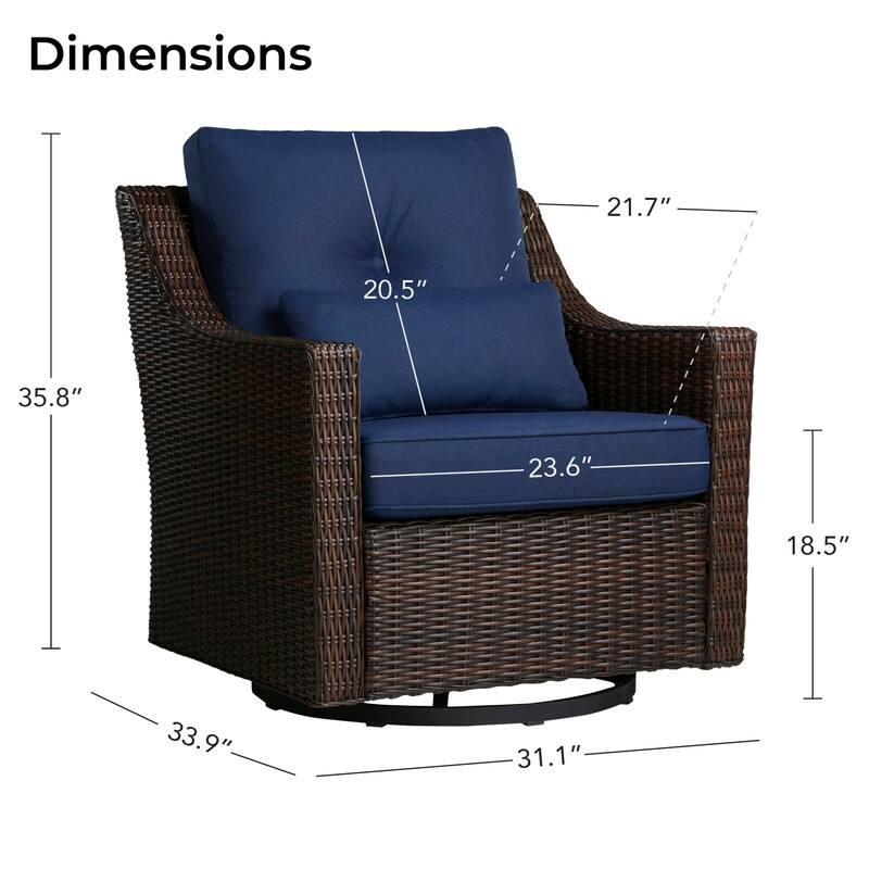 Murphy Outdoor Wicker Patio Outdoor Sofa Swivel Chair Coffee Table