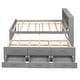 preview thumbnail 11 of 11, Full Size Platform Bed with Storage Headboard, USB, Twin Size Trundle and 3 Drawers Bunk Storage Bed for Kids Teens Adults, Gray