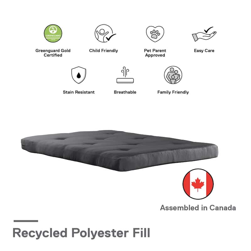 Avenue Greene Carlisle 6 Inch Full Size Poly Filled Futon Mattress