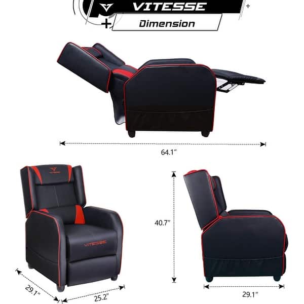 BOSSIN Gaming Recliner Chair Racing Style High Back Chair Living