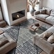 preview thumbnail 29 of 40, Contemporary Distressed Geometric Area Rug Black - 7' 10" x 10'