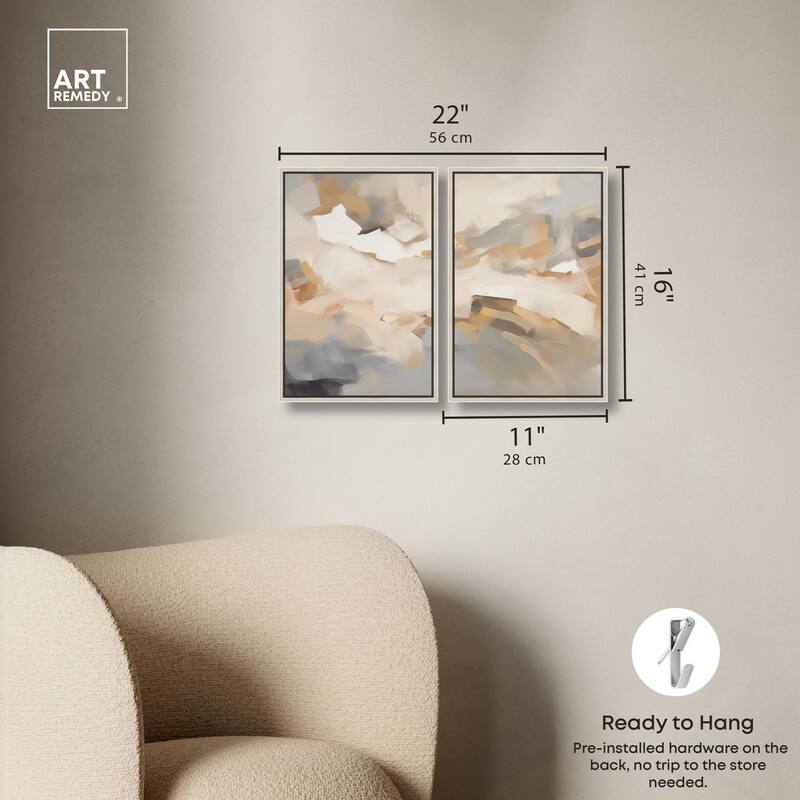 Lost in Thought Canvas Set of 2 by Art Remedy