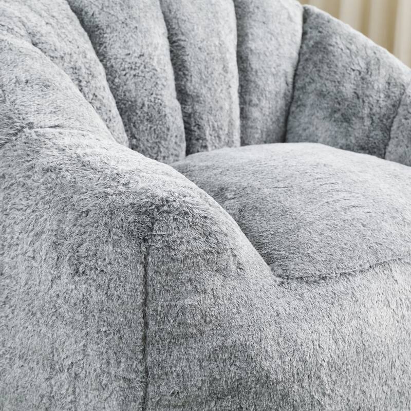 Oversized Memory Foam Bean Bag Chair Lazy Sofa with Armrests and Removable Cover for Living Room Bedroom