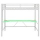 preview thumbnail 29 of 64, Metal Gaming Loft Bed with Bulit-in Desk and LED Light, Twin/Full Size Loft Bed Frame with Ladder and Guardrails