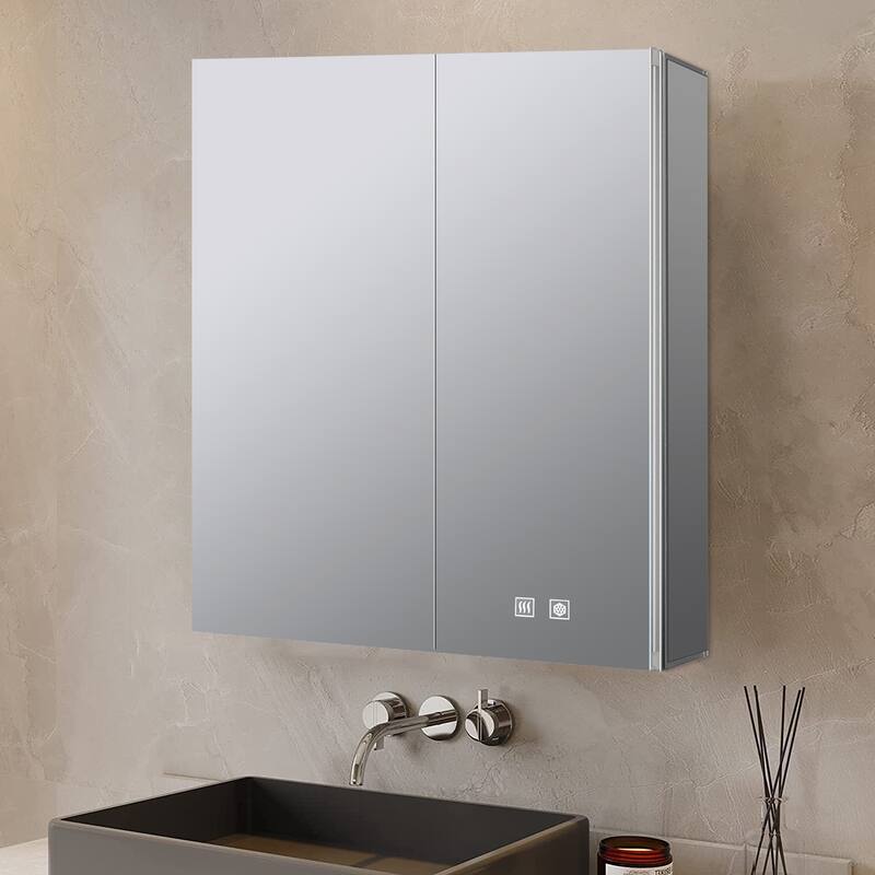 Corsica Surface-Mount LED Mirror Medicine Cabinet with Defogger