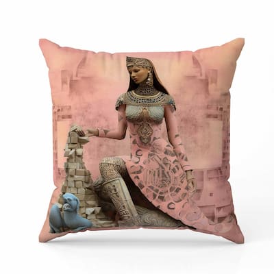 Royal Rapture Faux Suede Reversible Throw Pillow Pink