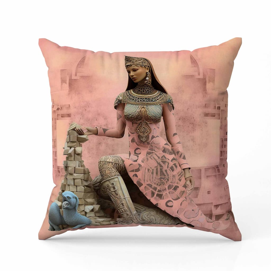 Royal Rapture Faux Suede Reversible Throw Pillow Pink