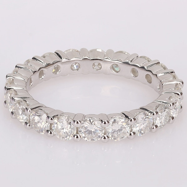 Miadora 2 3/4ct TGW Created Moissanite Full Eternity Band in Sterling Silver. Opens flyout.