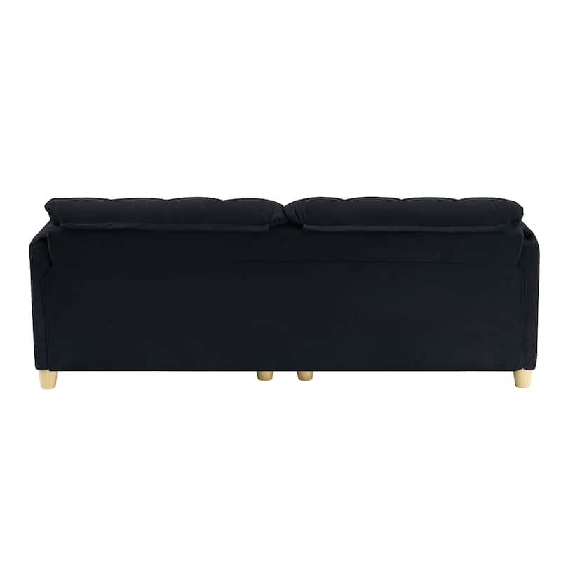 Cloud Loveseat Sofa, Futon Sofa with Storage Space, Straight-Line Sofa with Upholstered Backrest 2-Seat Armchair