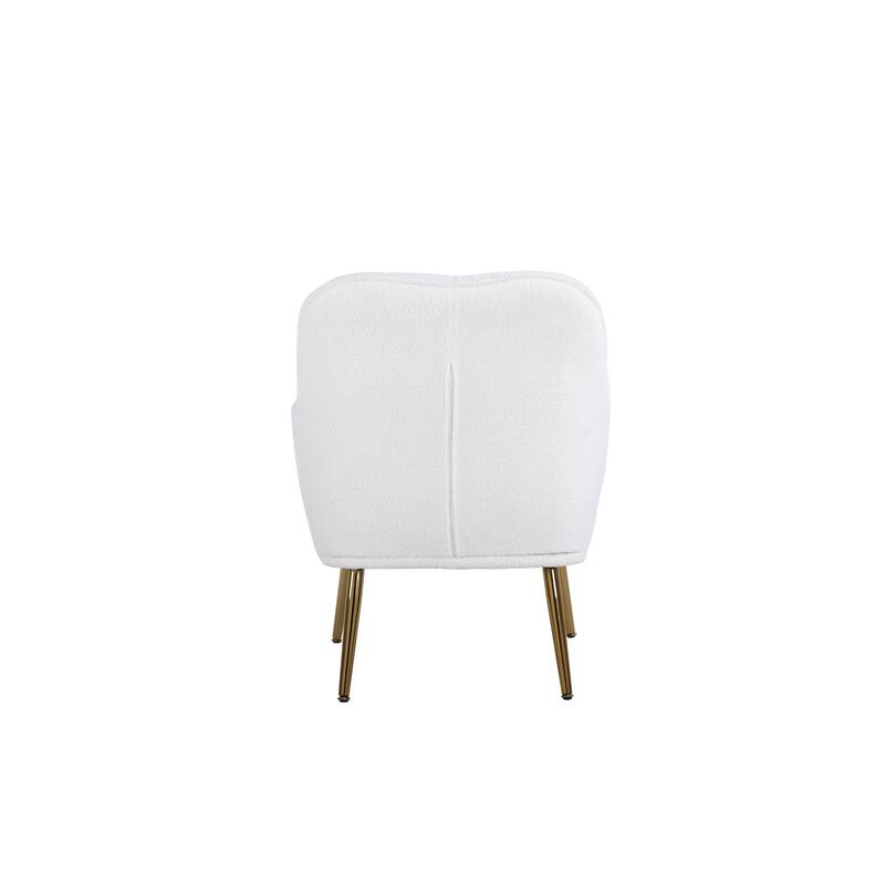 Teddy fabric Ivory Accent Chair