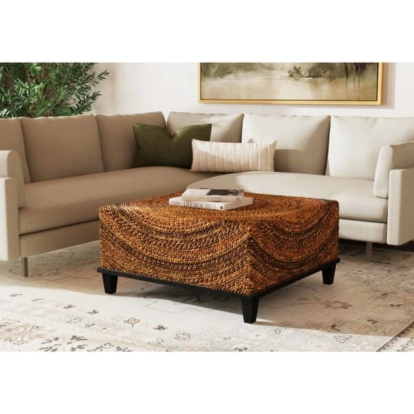slide 2 of 7, Woven Abaca Coffee Table by East at Main