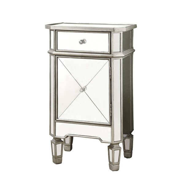 Monarch Specialties I 3702 30 Inch Tall Accent Storage Cabinet Monarch Specialties I 3702 30 Inch Tall Accent Storage Cabinet With 1 Drawer And Brushed