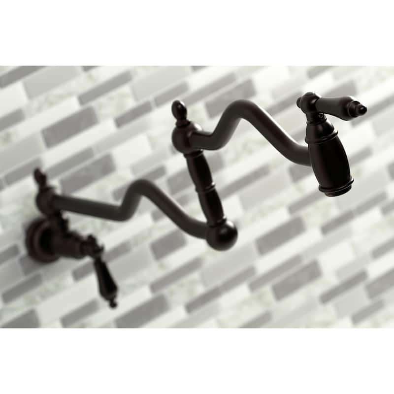 Heritage Wall Mount Pot Filler Kitchen Faucet