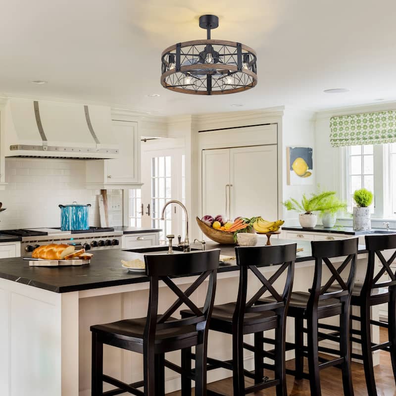 21-In LED Chandelier Ceiling Fan with Light Remote(3-blade)