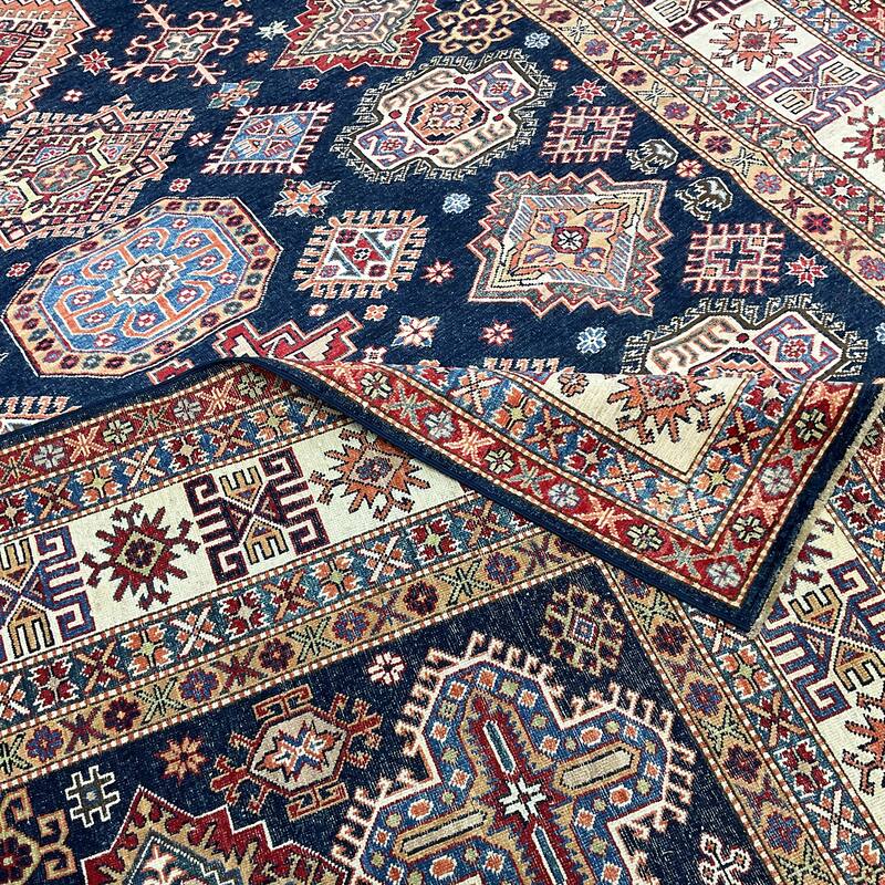 HERAT ORIENTAL Handmade Super Kazak Wool Rug - 7'10" x 9'10"