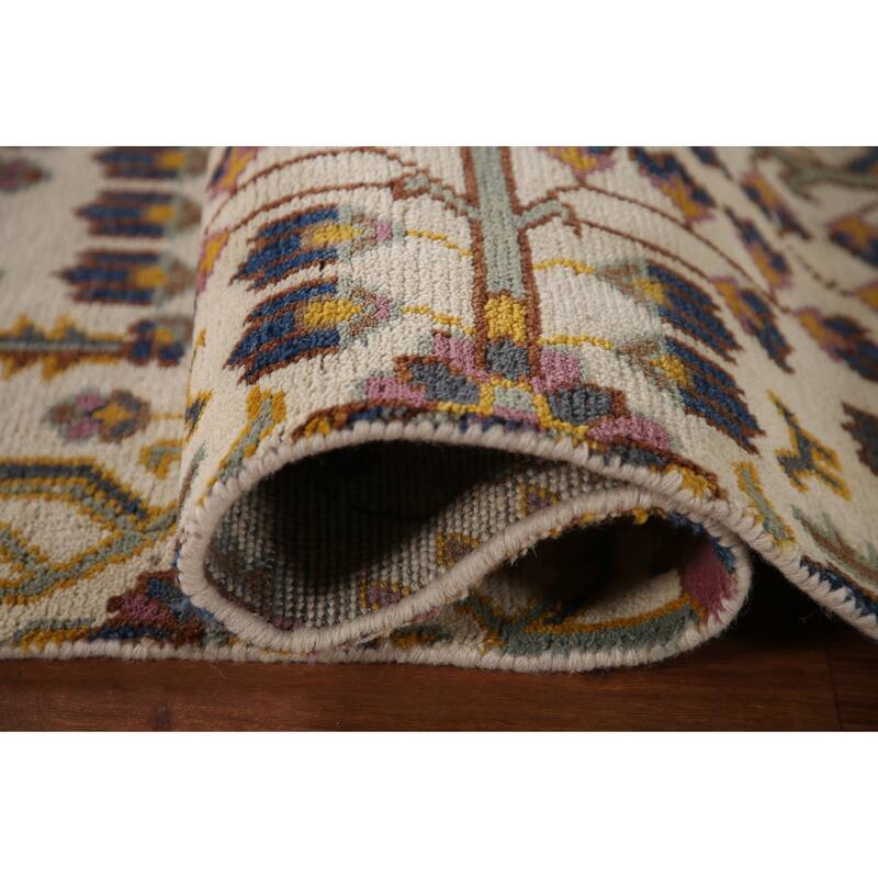 All-Over Kazak Area Rug Hand-Knotted Wool Carpet - 5'1"x 7'11"