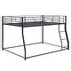 preview thumbnail 11 of 11, Twin XL over Queen Floor Bunk bed with Inclined Ladder & Integrated guard rails