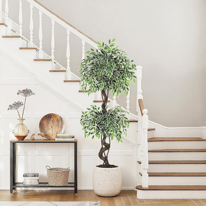Realistic Artificial Ficus Tree, Faux Floor Plant for Home Decor - 5 FT