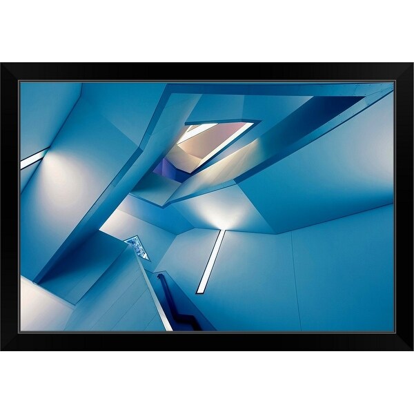 "The Symphony Of The Lines" Black Framed Print