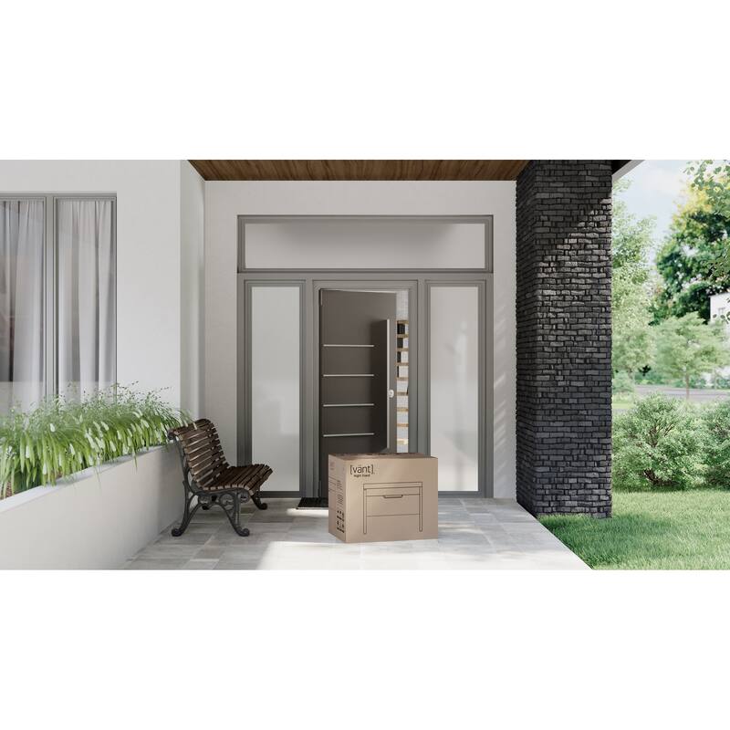 Vant Wooden Night Stand - Grey - Silver Leg