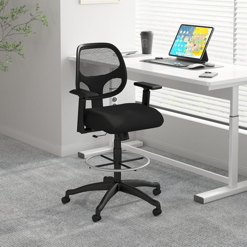 BOSS Commercial Grade Mesh Stool W/ Arms