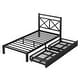 preview thumbnail 6 of 7, Metal Platform Bed with 2 Drawers, Twin