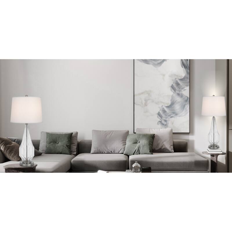 Walham 34.25" Height Glass Glass 2 Pack Table Lamp - One Size