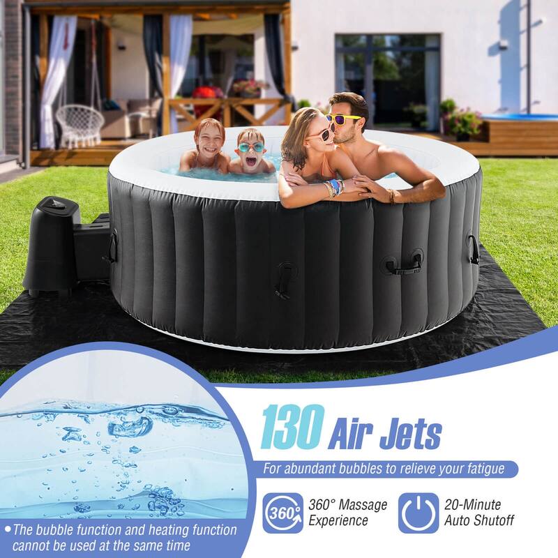 Costway 80" Round SPA Pool Inflatable Hot Tub with 130 Air Jets - See Details