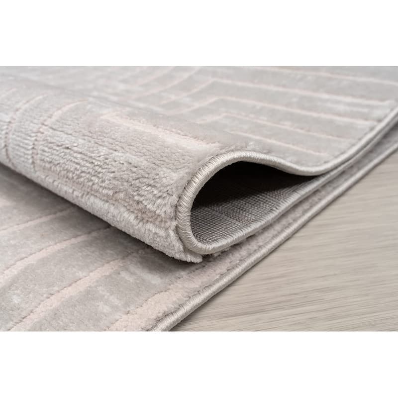 Ladole Rugs Geometric Room Decor Indoor Grey Area Rug for Living Room