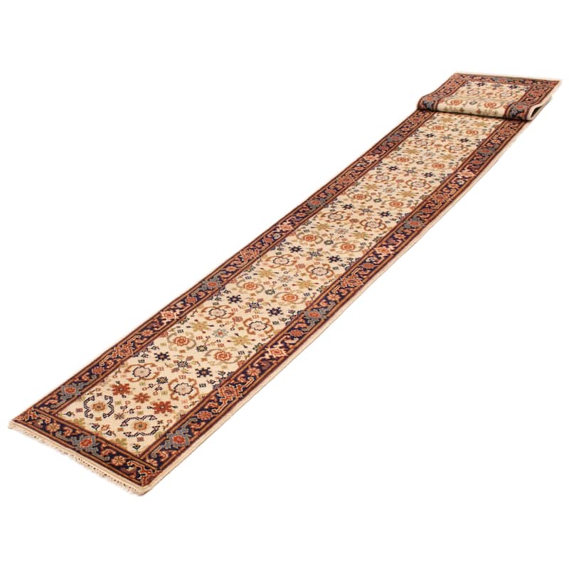 ECARPETGALLERY Hand-knotted Serapi Heritage Cream Wool Rug - 2'6 x 21'4